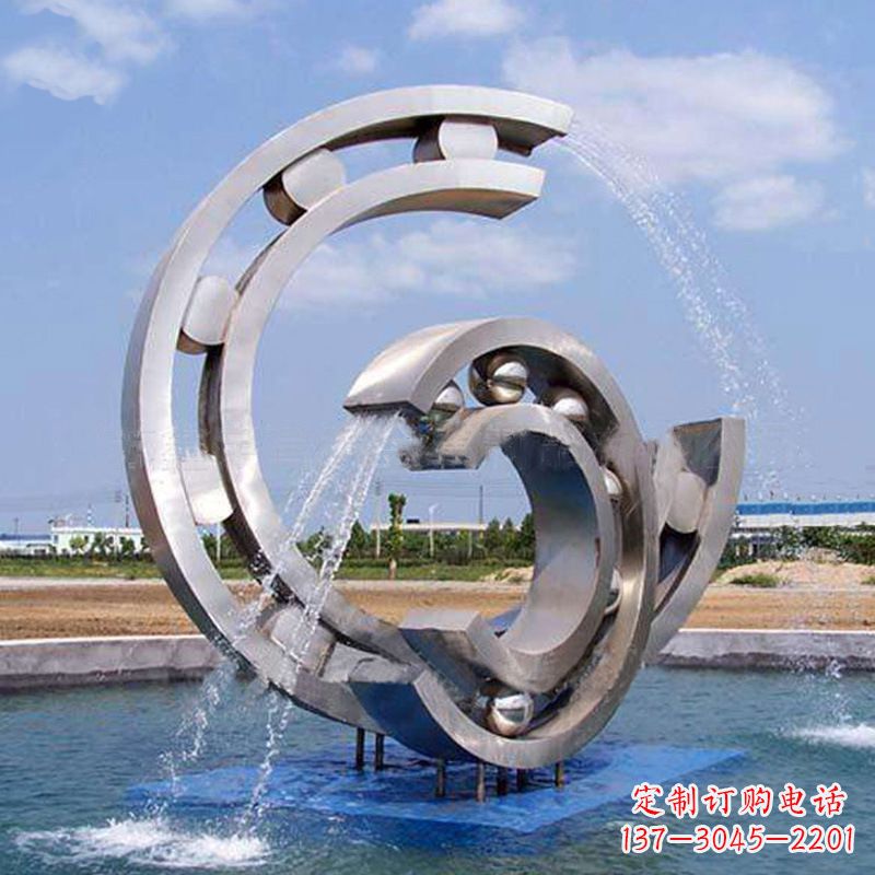 聊城不锈钢喷水雕塑点缀园林水景的美