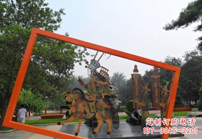 聊城不锈钢皮影戏雕塑传承民间文化的艺术精粹