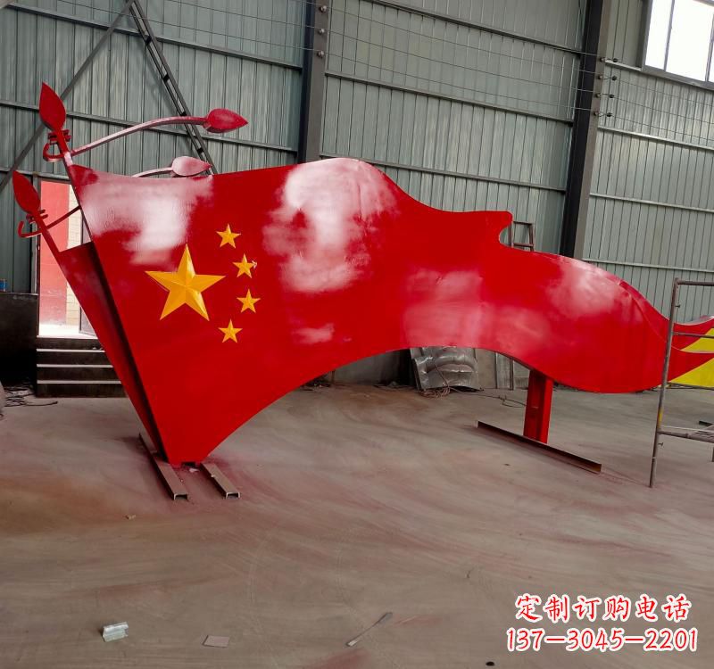 聊城不锈钢拼接党旗雕塑