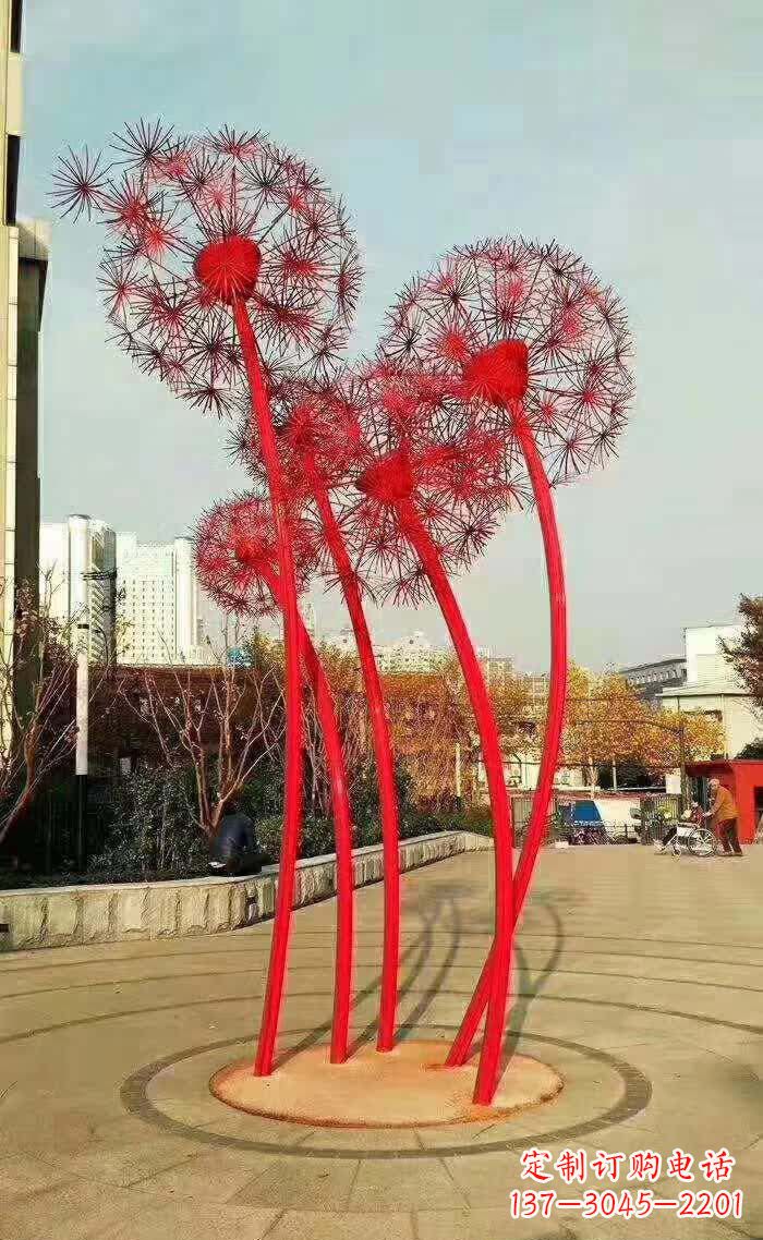 聊城不锈钢蒲公英美丽的雕塑之作