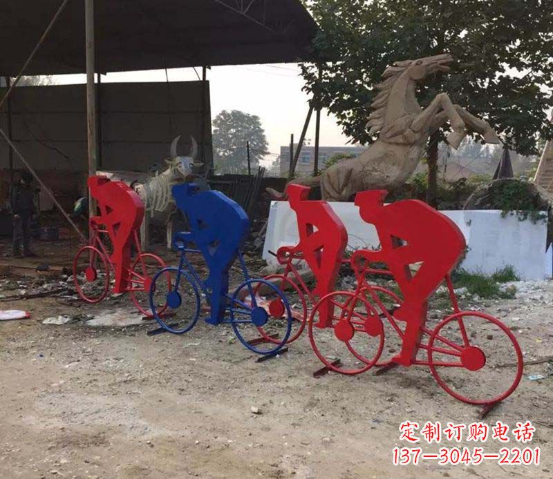 聊城不锈钢骑自行车雕塑一种经典的艺术形式