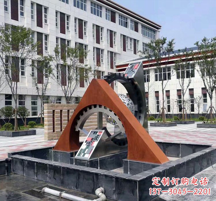聊城不锈钢齿轮雕塑精湛工艺展现匠心