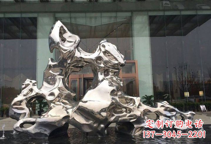 聊城精美太湖石雕塑,不锈钢企业的杰作