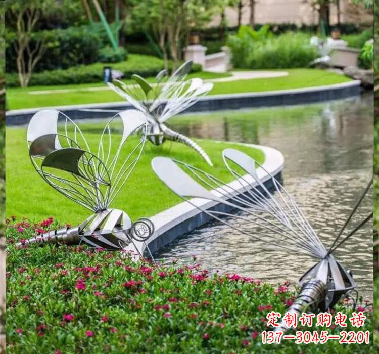 聊城不锈钢蜻蜓一件完美的动物雕塑