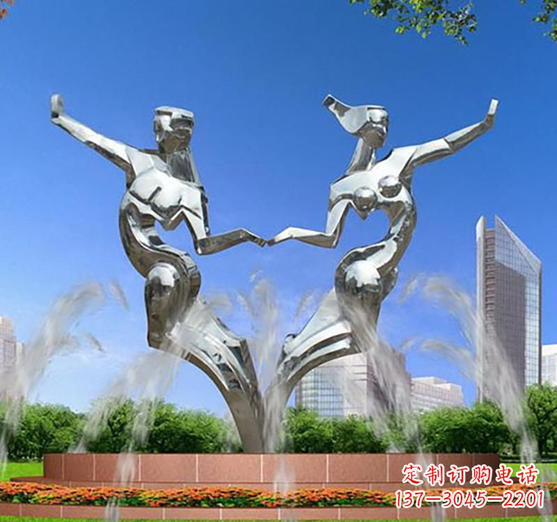 聊城不锈钢情侣雕塑浪漫永恒的象征