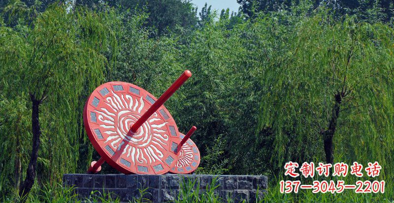 聊城不锈钢日晷校园雕塑点亮校园时光