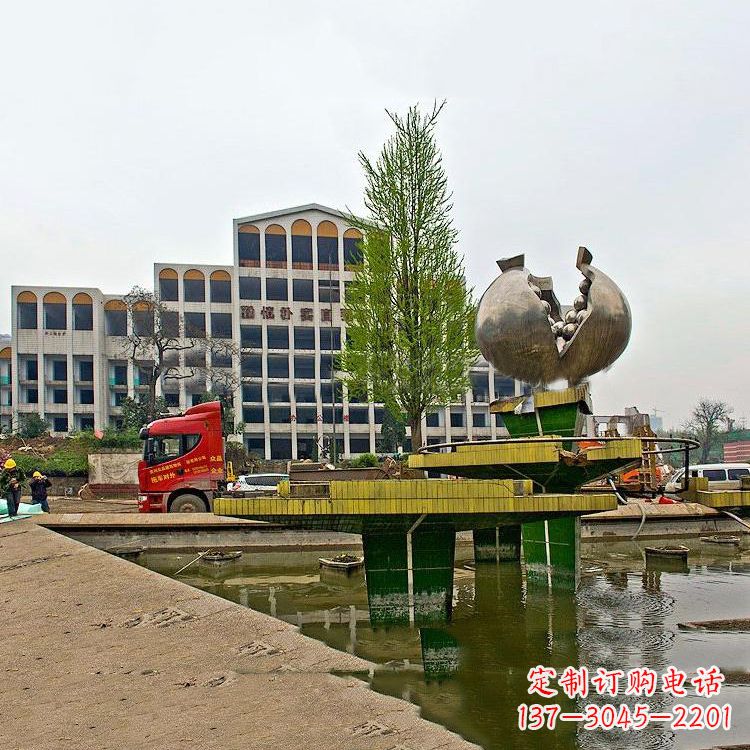 聊城不锈钢石榴景观雕塑美丽的艺术之旅