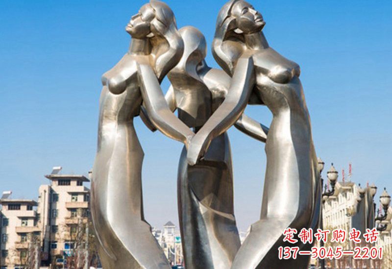 聊城不锈钢女孩雕塑