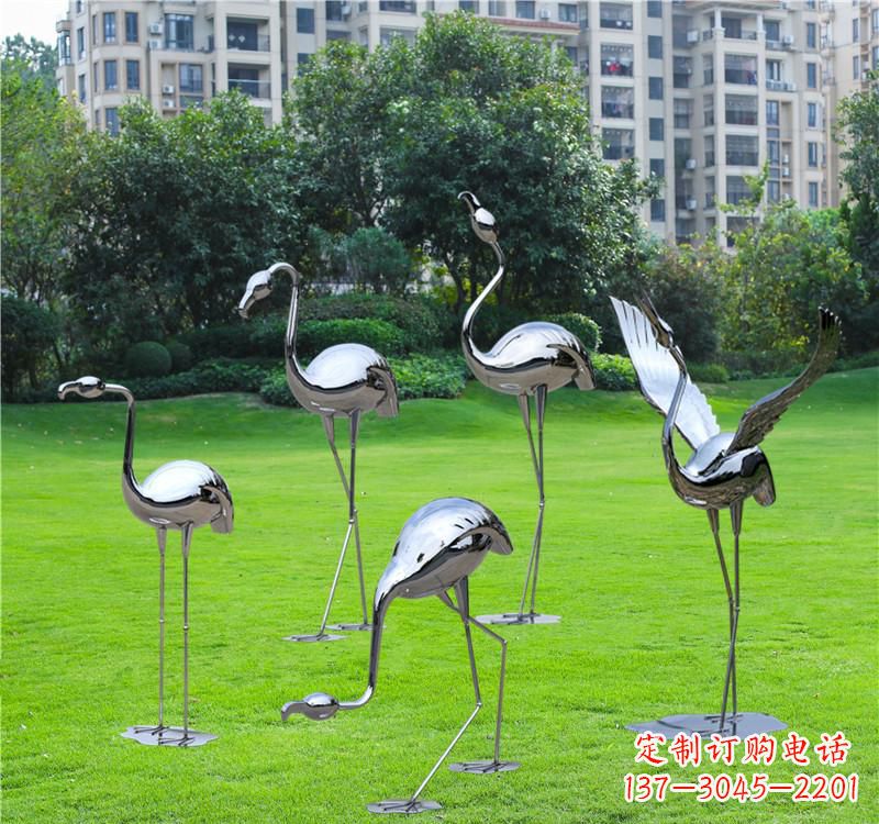 聊城不锈钢仙鹤雕塑——传承中华文化精髓