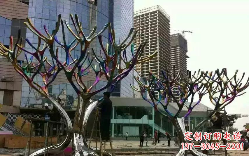 聊城不锈钢树枝景观雕塑