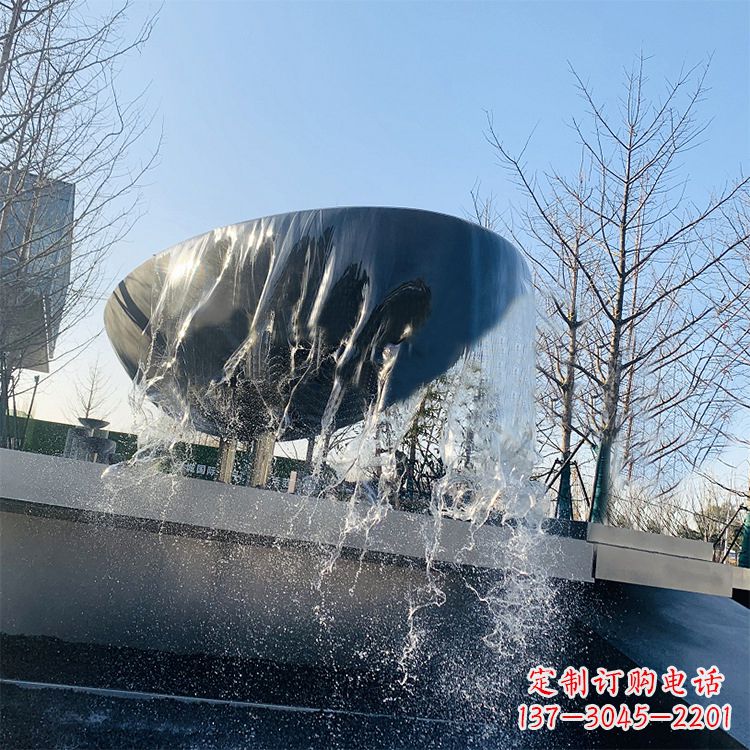 聊城不锈钢水钵瀑布喷泉雕塑艺术与美感的完美结合