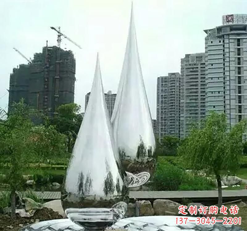 聊城不锈钢水滴拱门雕塑