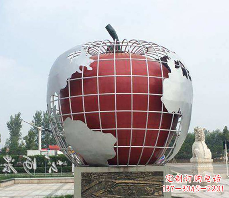 聊城不锈钢水果雕塑艺术品精美绝伦