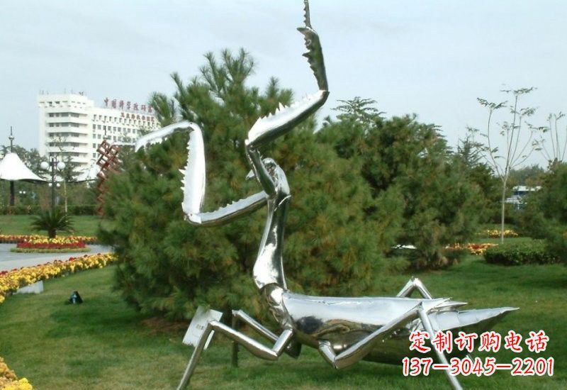 聊城不锈钢螳螂雕塑艺术的精美结晶