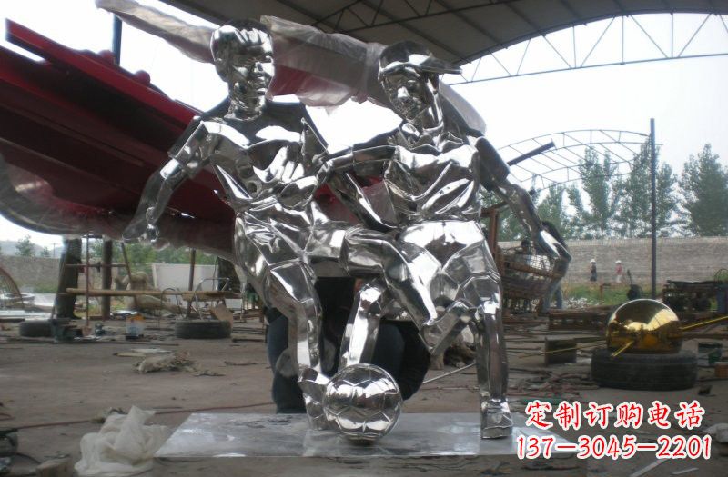 聊城不锈钢足球雕塑精美的艺术品