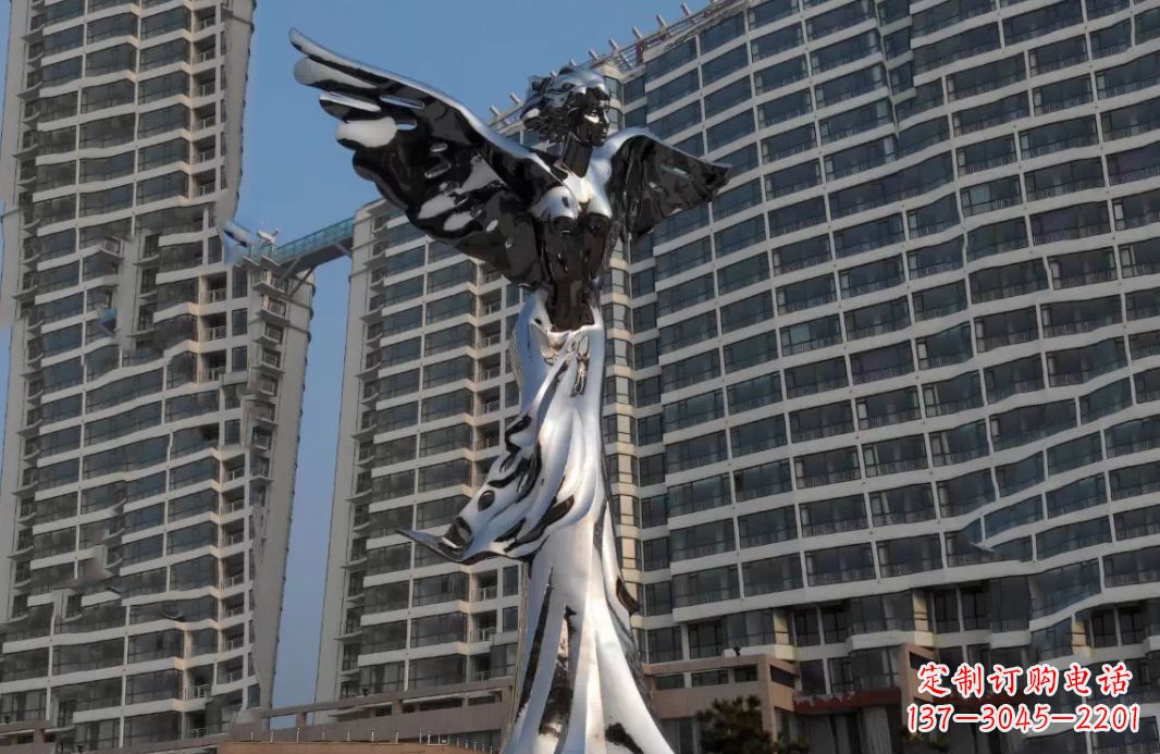 聊城不锈钢天使灿烂的城市景观