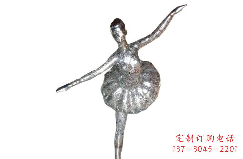 聊城不锈钢跳芭蕾的女孩雕塑