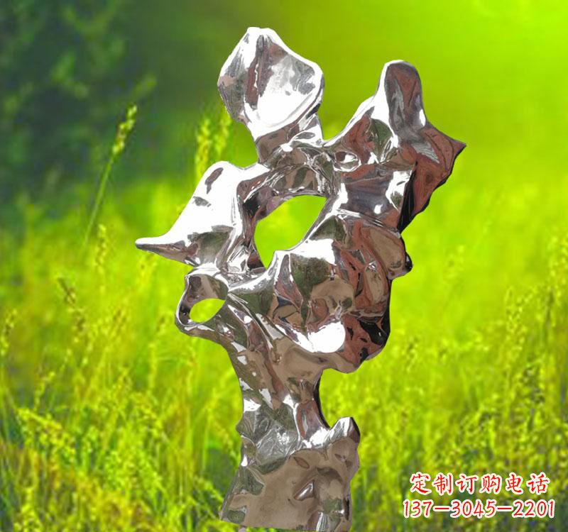 聊城太湖石雕塑精致的不锈钢艺术