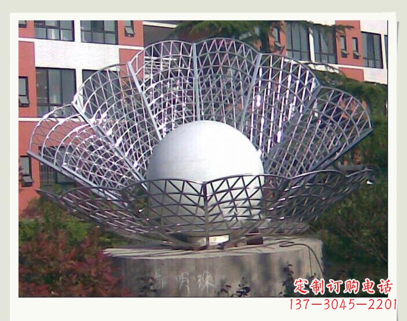 聊城海洋精灵不锈钢贝壳雕塑