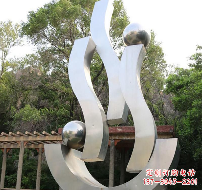 聊城不锈钢小区“飘带雕塑”一种充满艺术气息的雕塑