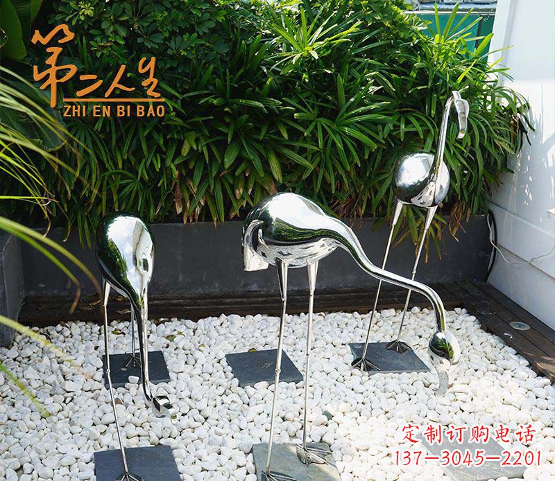 聊城不锈钢仙鹤雕塑象征着吉祥和美景