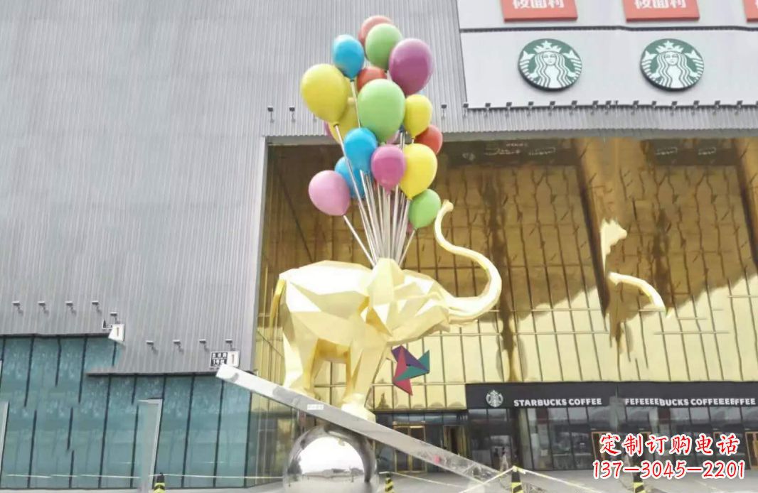 聊城小象踩球不锈钢雕塑的魅力