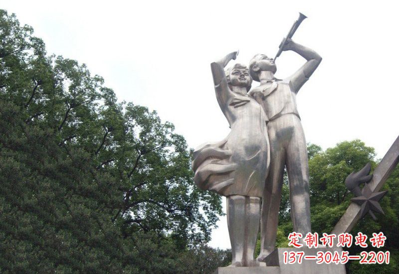聊城不锈钢小学生雕塑缔造美丽校园新风貌