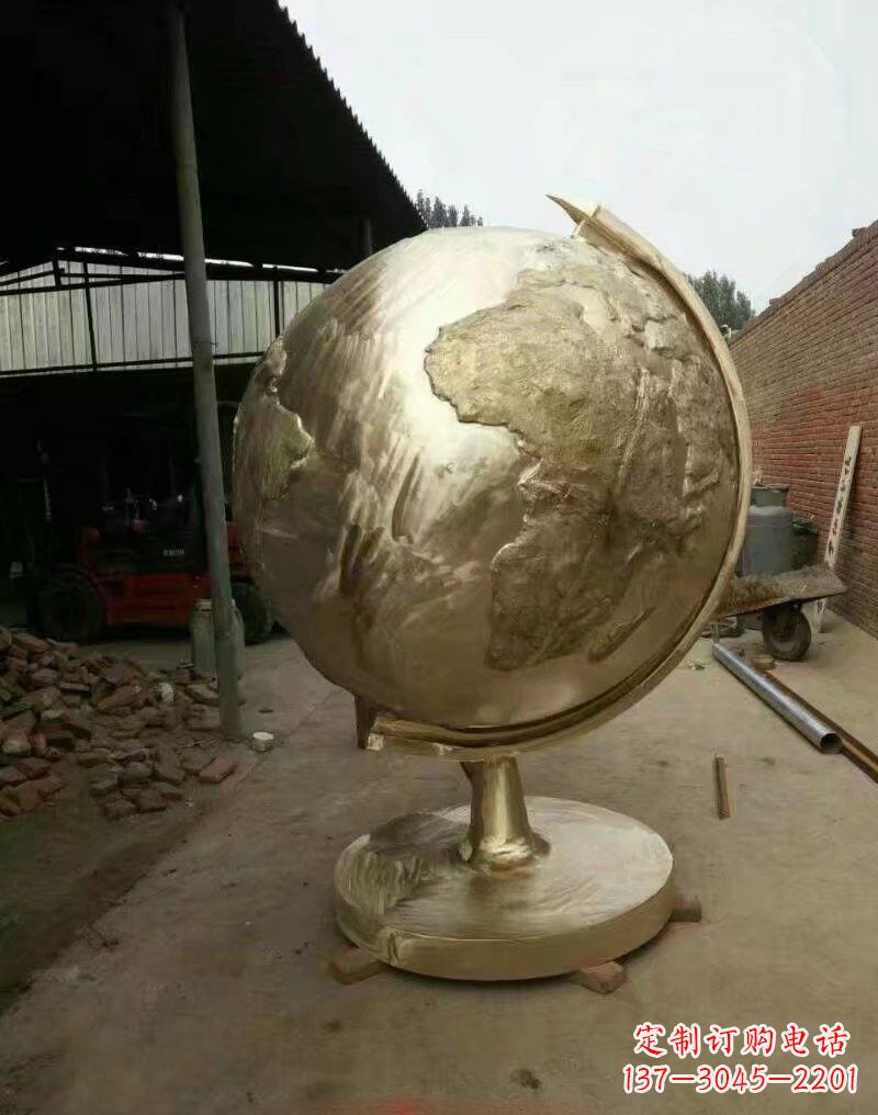 聊城不锈钢地球仪雕塑象征地球家园