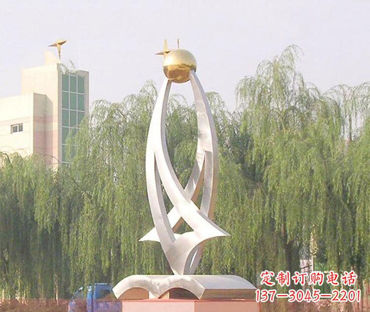 聊城铭记校园美好——不锈钢书籍雕塑