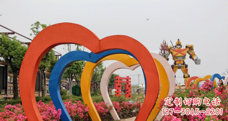聊城不锈钢心形拱门雕塑——浪漫之门