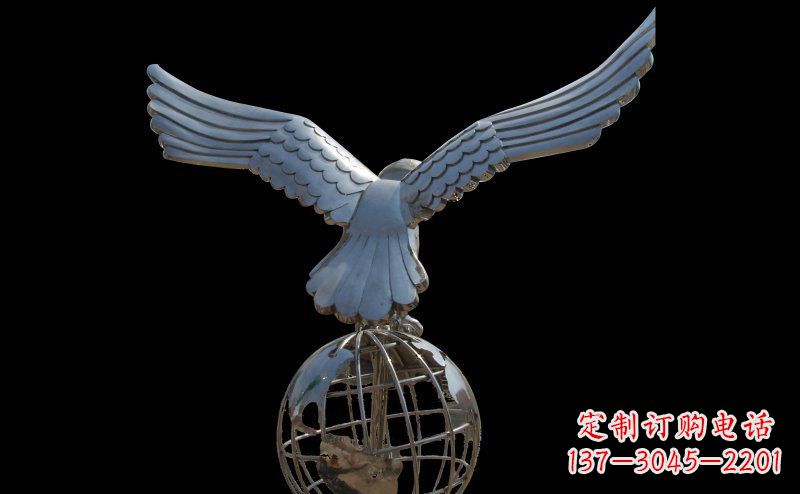 聊城雄鹰的翱翔——不锈钢雄鹰雕塑