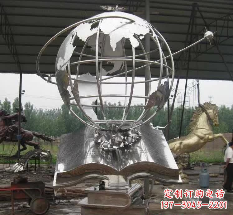聊城不锈钢地球仪雕塑精美的自然之美
