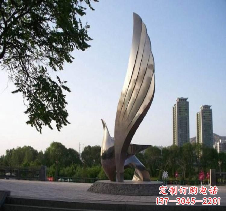 聊城精美的不锈钢翅膀雕塑