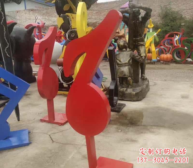 聊城不锈钢音符雕塑悠扬的音乐美学