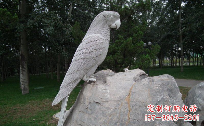 聊城不锈钢鹦鹉精美的雕塑艺术