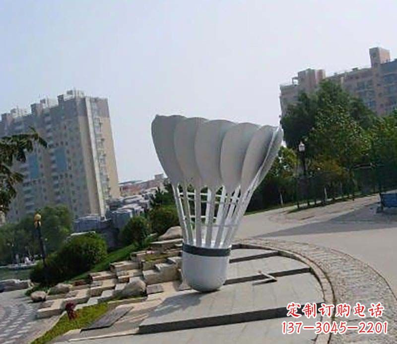 聊城不锈钢羽毛球雕塑装点美丽的羽毛球世界