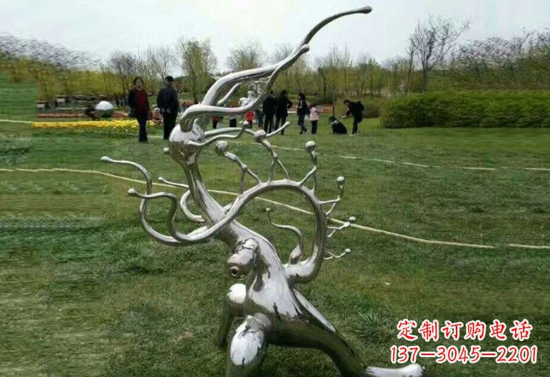 聊城不锈钢树枝雕塑精美的艺术装饰