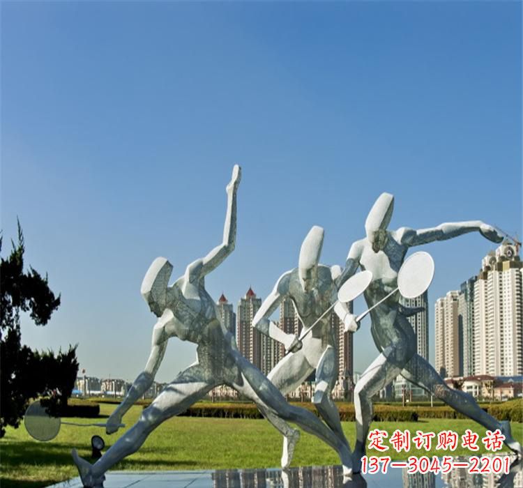 聊城不锈钢羽毛球雕塑——拓展你的园林视野
