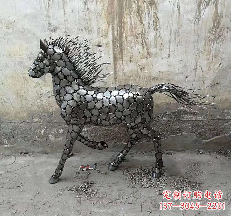 聊城不锈钢园林动物马雕塑