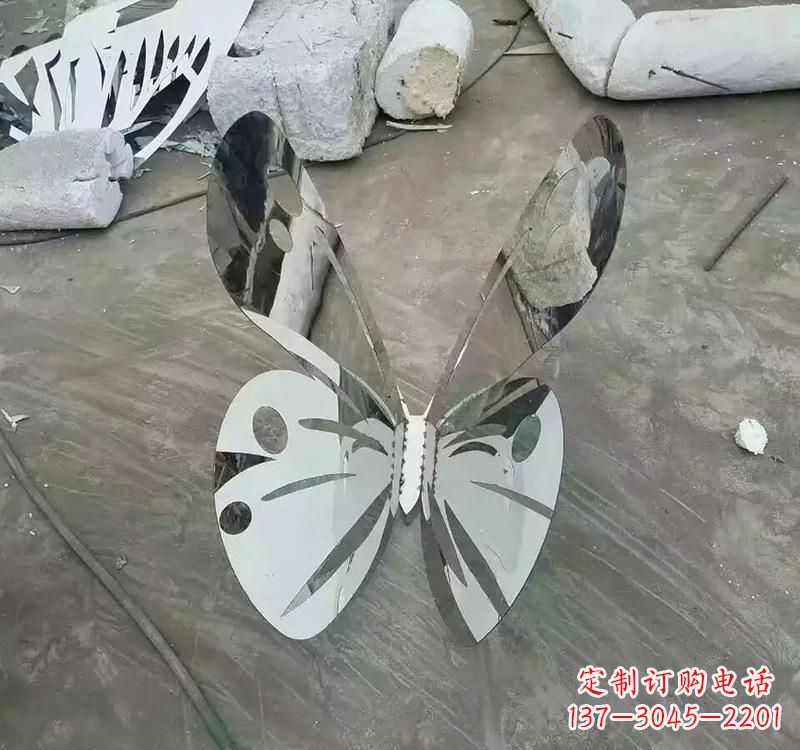 聊城不锈钢园林蝴蝶雕塑精美的艺术之作