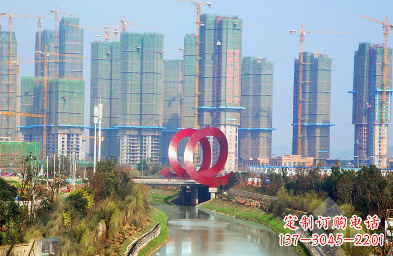 聊城精美不锈钢圆环雕塑