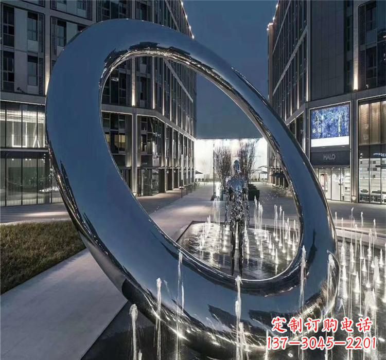聊城圆环景观雕塑令人惊叹的视觉奇观