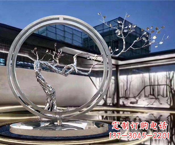 聊城不锈钢圆环景观雕塑给城市带来活力与美感