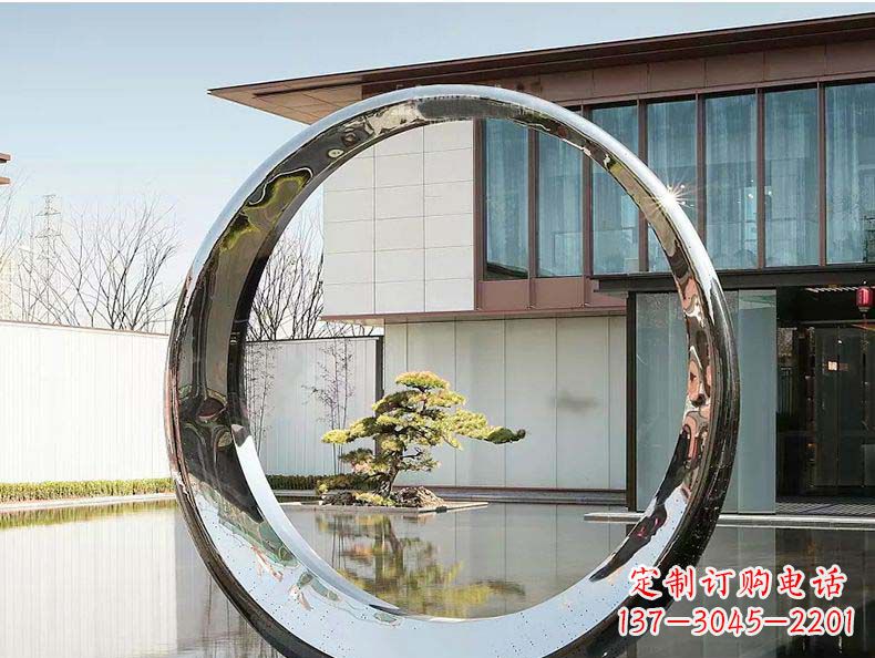 聊城不锈钢月亮雕塑精美绝伦