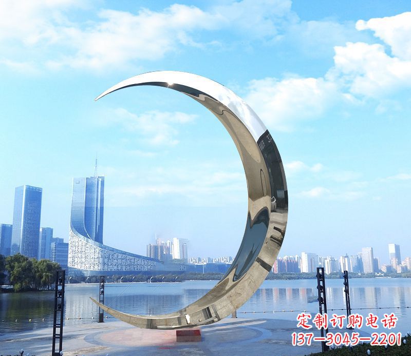 聊城不锈钢月亮雕塑象征着美丽的月亮
