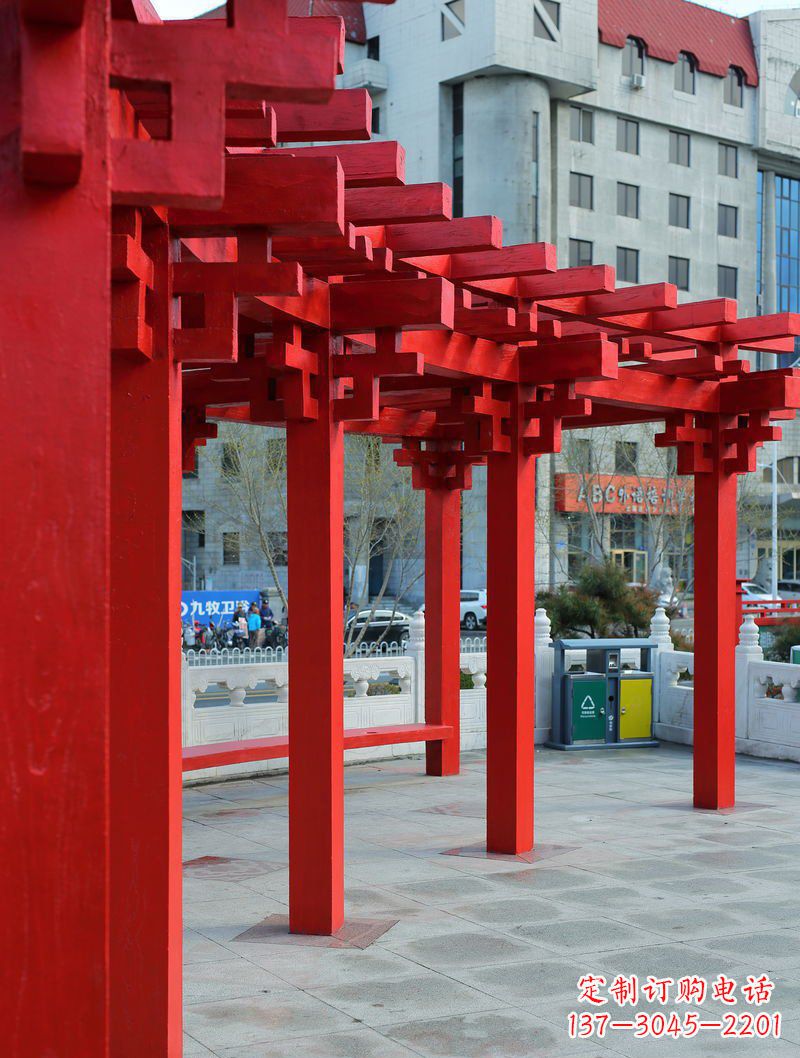 聊城长廊雕塑描绘城市景观的艺术作品