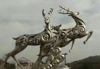 聊城梅花鹿雕塑——祥云梅花鹿广场的标志