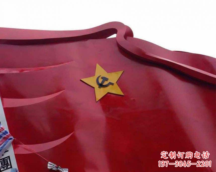 聊城不锈钢党徽雕塑——传承红色基因