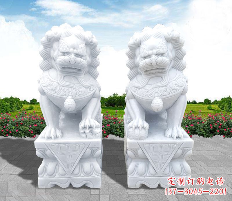 聊城狮子雕塑招财福运的象征