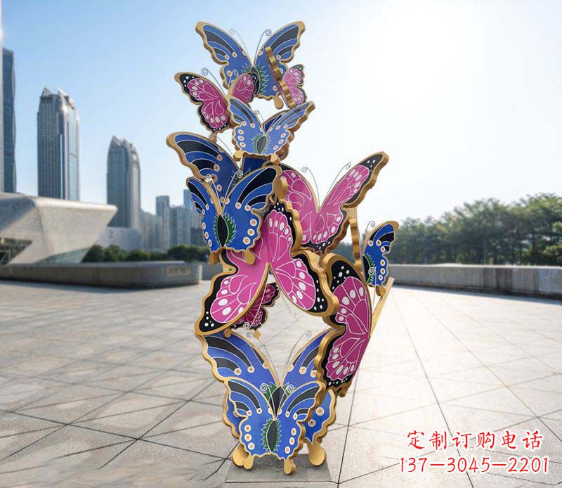 聊城不锈钢蝴蝶雕塑美丽的艺术诠释